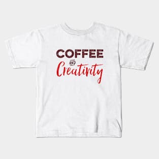 Coffee and Creativity Kids T-Shirt